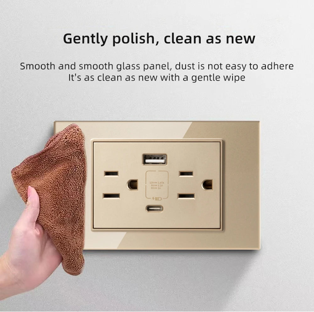 Adaptador de enchufe de pared USB Herepow serie 118 estándar estadounidense de Tailandia, tipo C, carga rápida de 3.1 A para electrodomésticos inteligentes Google Home