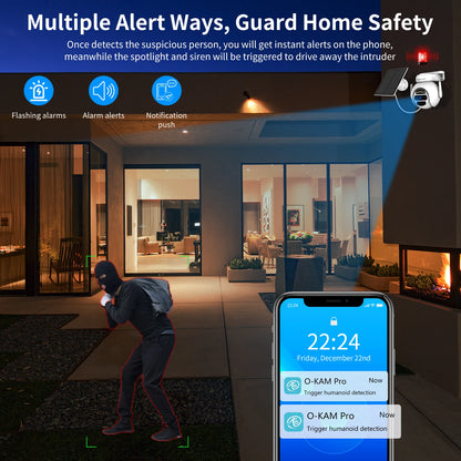 Cámaras de seguridad solares Vstarcam 2K 3MP inalámbricas para exteriores con alimentación por batería, resistentes al agua IP66, detección humana PIR, audio bidireccional