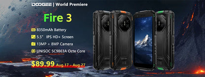 Teléfono resistente DOOGEE S Cyber ​​Pro, 12 GB de RAM, 512 GB de almacenamiento, procesador Helio G100, pantalla IPS FHD+ de 6,6" y 120 Hz, batería de gran capacidad de 10800 mAh, carga de 33 W y NFC.