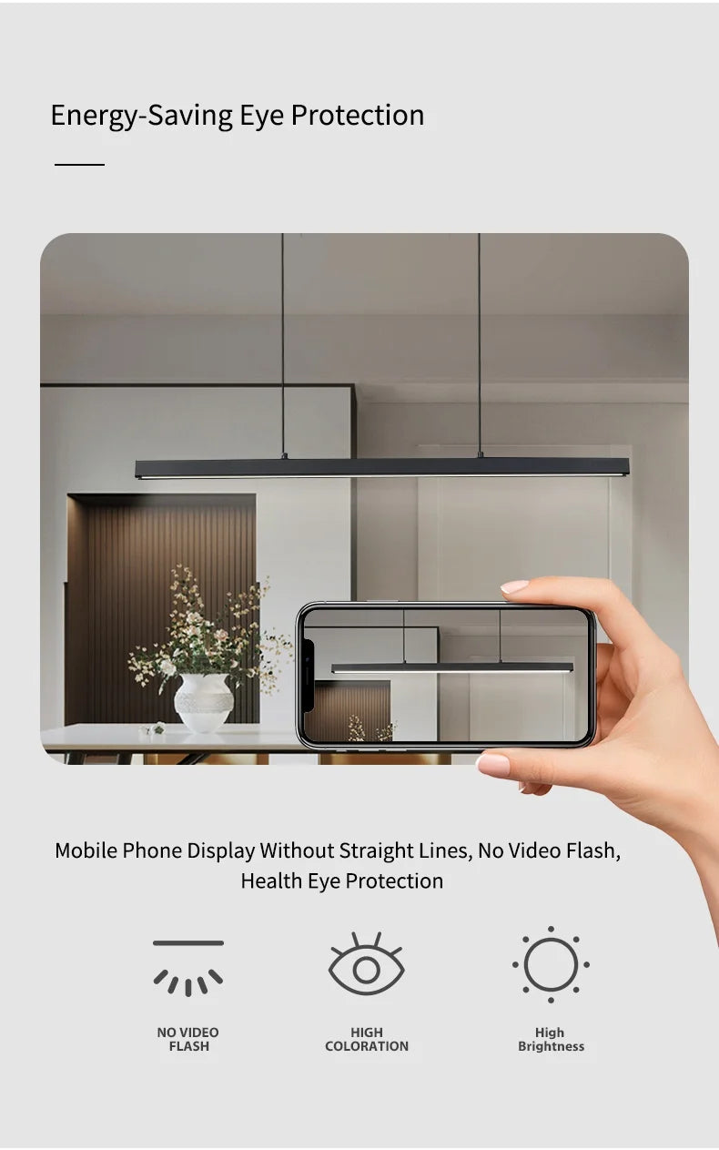 Lámpara de araña para comedor, lámpara nórdica moderna para mesa de comedor, lámpara de bar, luces para restaurante, luces de cocina, lámparas LED de tira para oficina.