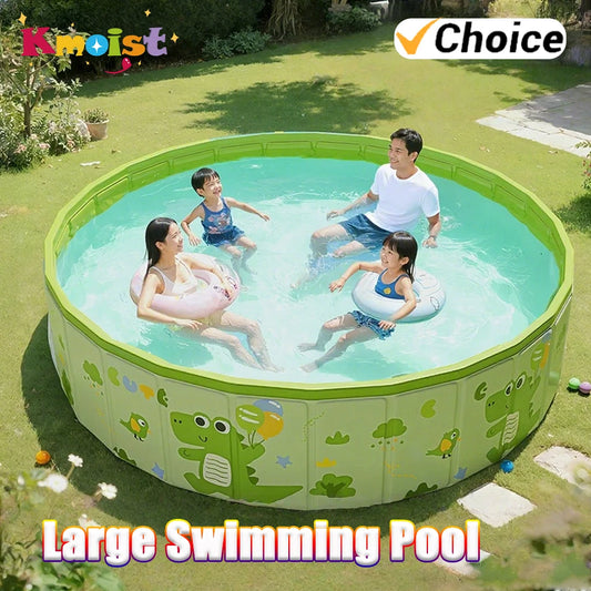 Piscinas de 1,2/1,6/1,8/2 metros para exteriores, plegables, redondas, sin inflar, sin instalación, para niños, cubiertas.
