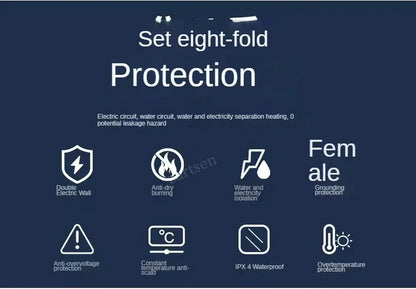 Calentador de agua eléctrico instantáneo con función de memoria, conversión de frecuencia y temperatura constante. 220 V, 4500 W.