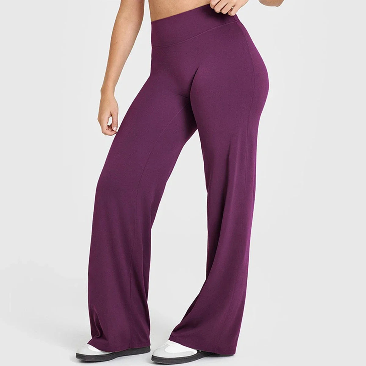 Active Wide Legging High Waist Sporty leggings woman Sports Long Pants Seamless Scrunch Hip-lifting Wide-leg pants