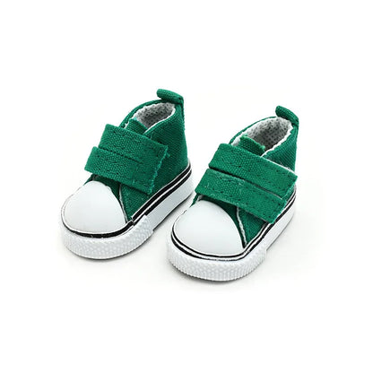 Accesorios BJD 5cm 1/6 Zapatos de muñeca Zapatos hechos a mano para muñecas Mini cordones de lona Accesorios de muñeca Juguetes casuales Regalo para niños