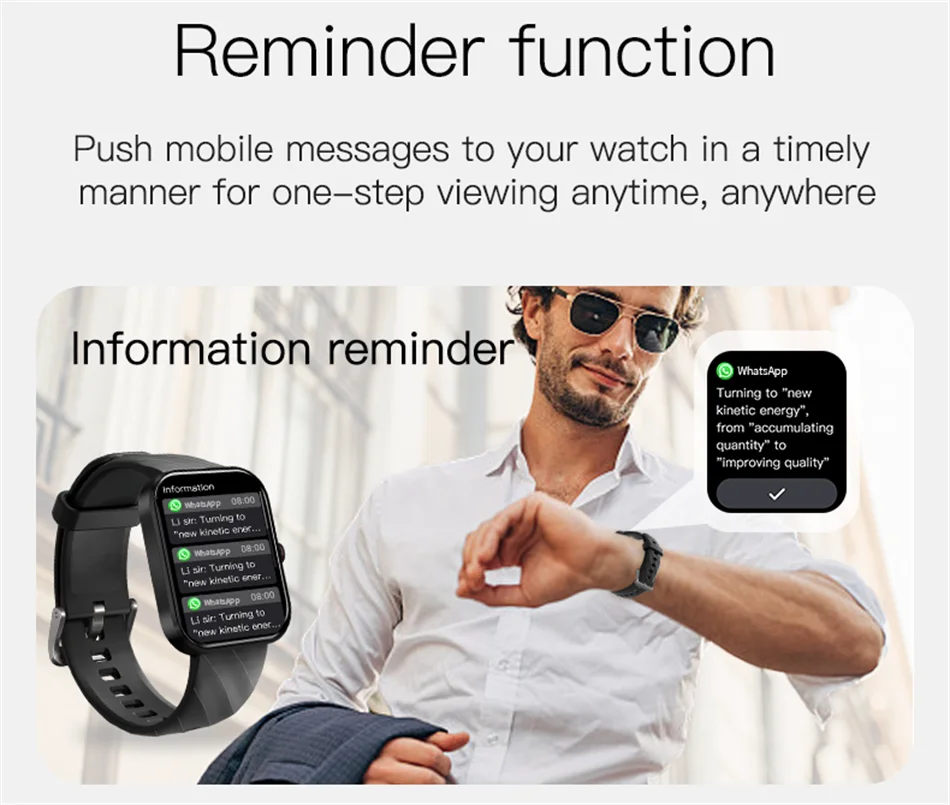 LIGE - Reloj inteligente para hombre, pantalla de 1,91 pulgadas, Bluetooth, llamadas, más de 100 modos deportivos, monitorización del sueño, resistente al agua, para mujer (regalo 2025)