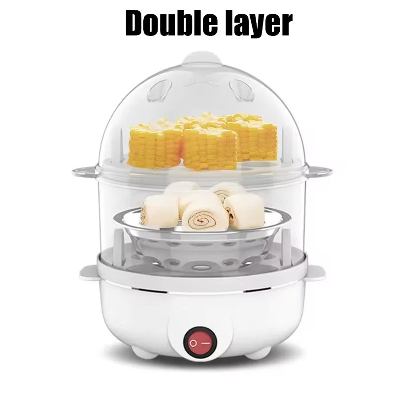 Cocedor de huevos eléctrico, minicocedor multifuncional rápido para huevos escalfados, revueltos y tortillas. Apagado automático.