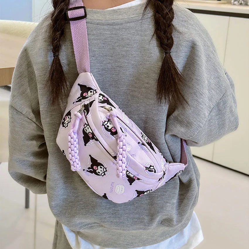 Bolso de pecho Sanrio Kuromi, bandolera de Cinnamoroll, bolso de hombro, riñonera, monedero My Melody Hello Kitty, regalo para niña