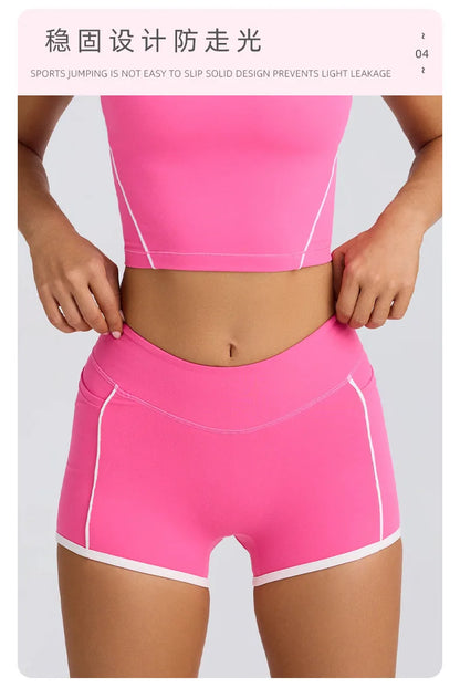 Ropa interior deportiva, chaleco, pantalones cortos, sujetador con tirantes, espalda descubierta, pilates, ajustado, elástico, para fitness, correr, yoga, conjunto de ropa para mujer