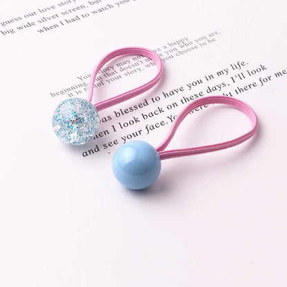 Accesorios para el cabello para niños, bandas de goma para bebés, cuentas de colores sólidos, estrellas de amor, serie de dibujos animados