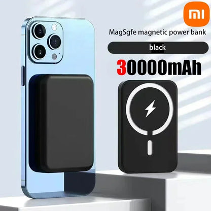 Banco de energía magnético portátil Xiaomi de 500000 mAh con cargador rápido inalámbrico de 25 W, gran capacidad, compatible con Magsafe para iPhone y Huawei.
