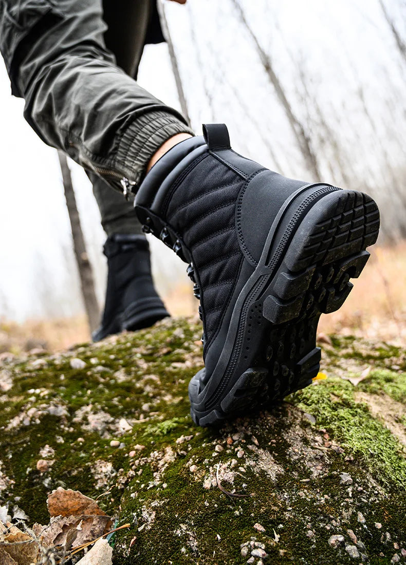 Botas de seguridad para hombre, botas militares para exteriores, resistentes a golpes y perforaciones, calzado industrial, botas con cremallera, botas indestructibles.