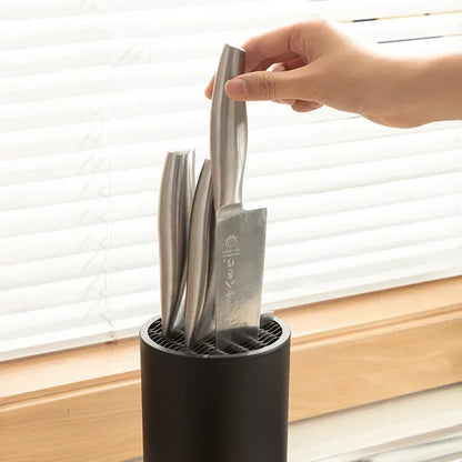 Soporte para cuchillos de cocina, soporte para cuchillos de cerámica, bloque de plástico para cuchillos, soporte para tanque de almacenamiento, accesorios de cocina
