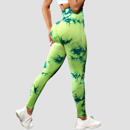 Leggings deportivas para mujer, pantalones de yoga sin costuras con estampado tie-dye de 47 colores, mallas para correr, fitness, cintura alta, para gimnasio y entrenamiento.