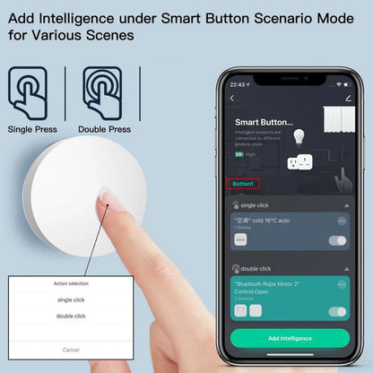 Interruptor de escena inteligente Tuya ZigBee (1 o 2 unidades), con conexión a batería, compatible con dispositivos Smart Life ZigBee.