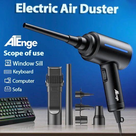 Soplador de aire eléctrico de 500 W, reemplaza el aerosol de aire comprimido para la limpieza de teclados de PC.