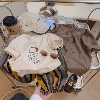 Ropa para niños, niñas y niños de 2 a 8 años, camisetas de manga corta, camisetas casuales de moda para niños pequeños.