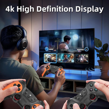 Consolas de videojuegos Velec, controlador inalámbrico doble de 2,4 G, 4K, 20 000 juegos, 64 GB, juegos retro, regalo para TV.