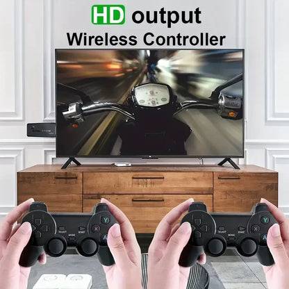 Consola de videojuegos 2.4G con doble mando inalámbrico, 4K, 20.000 juegos, 64 GB, retro, ideal para regalo de Navidad infantil.