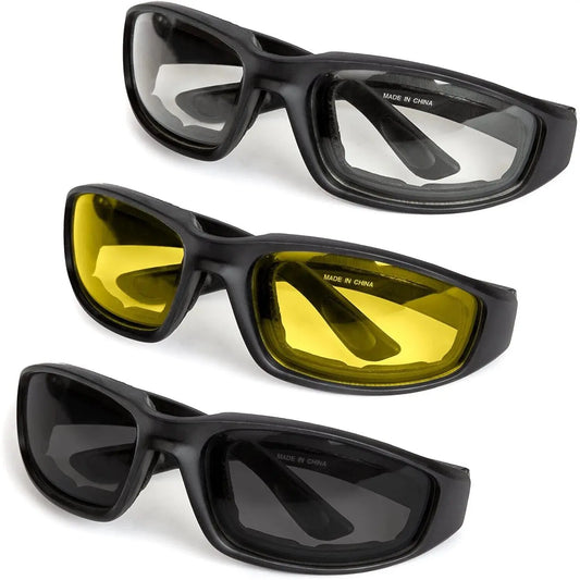 Gafas de protección UV para exteriores, acolchadas, anti-UV, unisex, deportivas, para motociclistas y aventureros.
