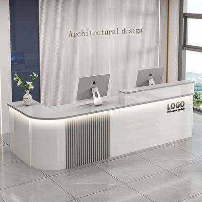 Mostrador de bar de oficina profesional, diseño de belleza de lujo simple, mostrador de recepción, salón moderno, Bancone Bar Lusso, muebles comerciales