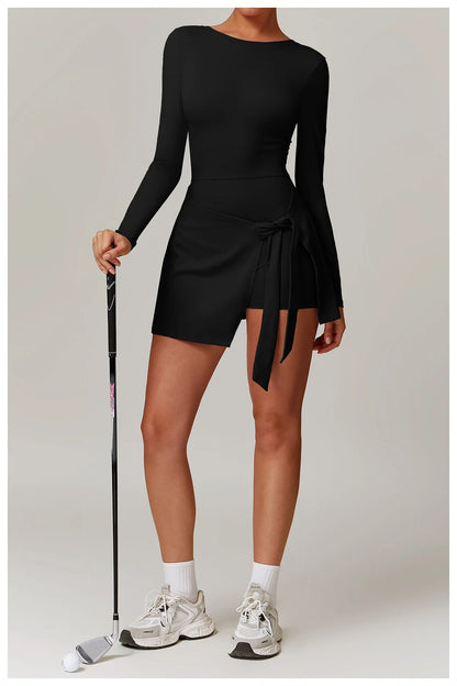 Mono deportivo corto de manga larga para mujer, conjunto de gimnasio, ropa de yoga, mono de entrenamiento de una pieza, monos para actividades al aire libre
