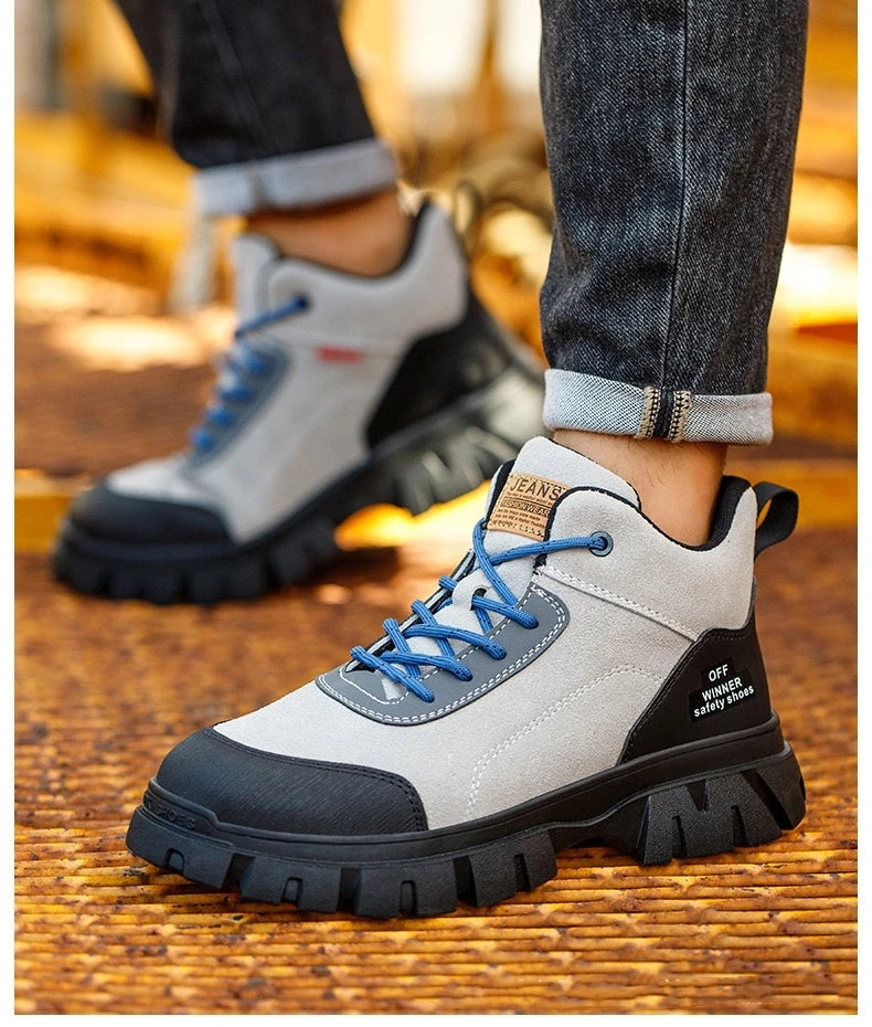 Zapatos de seguridad para electricistas, aislantes de 6 kV, antiaplastamiento y antiperforación, calzado de seguridad para hombres, para obras de construcción, zapatos de algodón.