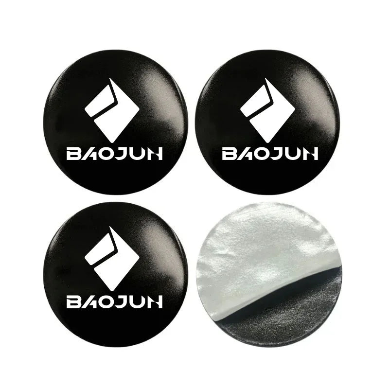 Tapacubos central para rueda de coche, calcomanía con logotipo y emblema, 56 mm, 60 mm y 65 mm, para Baojun 510, 730, 360, 560, RS-5, 530 y 630.