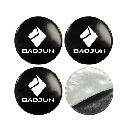 Tapacubos central para rueda de coche, calcomanía con logotipo y emblema, 56 mm, 60 mm y 65 mm, para Baojun 510, 730, 360, 560, RS-5, 530 y 630.