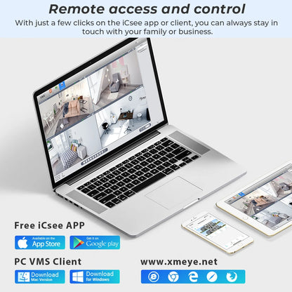 Cámara WiFi solar 4K HD para exteriores con batería integrada, doble lente, batería recargable, detección humana PIR, videovigilancia PTZ iCSee