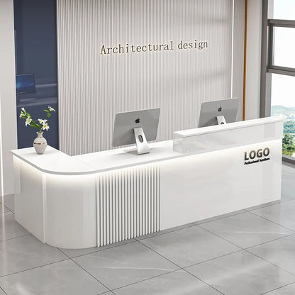 Mostrador de bar de oficina profesional, diseño de belleza de lujo simple, mostrador de recepción, salón moderno, Bancone Bar Lusso, muebles comerciales