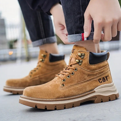 Botas de nieve para hombre, ideales para el invierno. Botas clásicas de caña alta para senderismo, con suela gruesa antideslizante y gran practicidad.