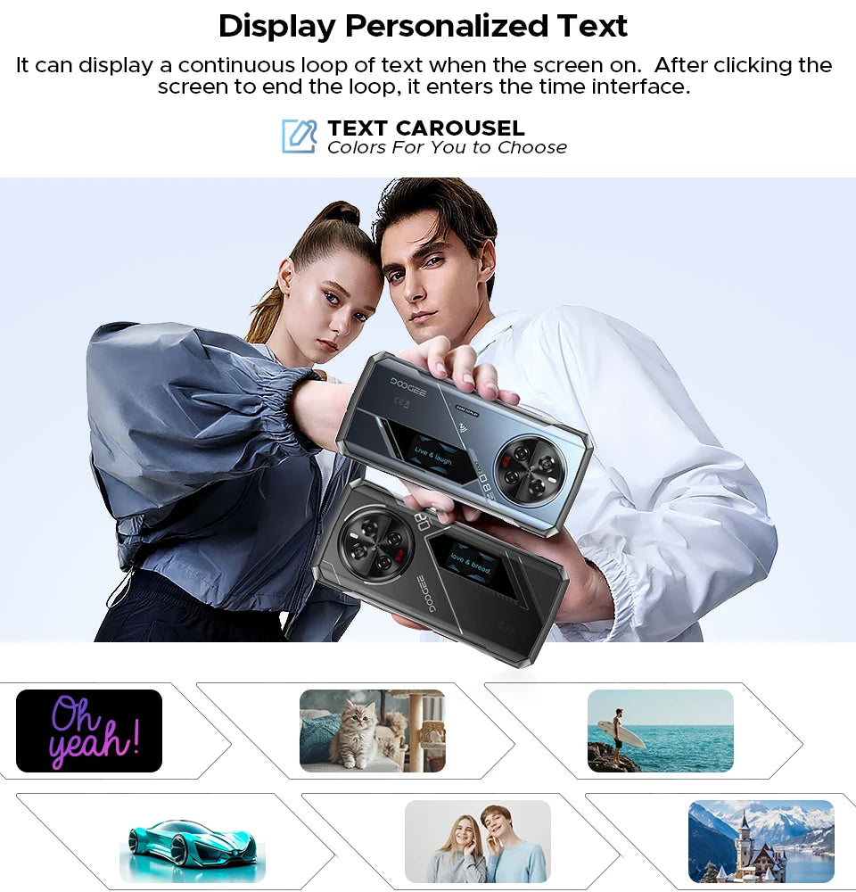 Teléfono robusto DOOGEE V40 Pro 5G versión global, pantalla de 6,78", 16 GB + 512 GB, dimensiones 7300, cámara con IA de 200 MP, 8680 mAh, cargador rápido de 33 W.