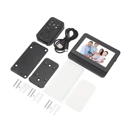 Videoportero inalámbrico con cámara de seguridad inteligente, visión nocturna, WiFi 2.4G, HD, detección de movimiento y almacenamiento en la nube.