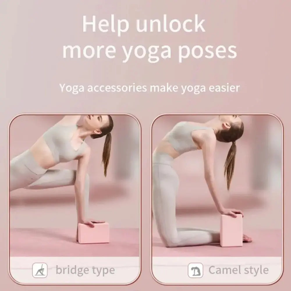 Bloques de yoga de apoyo, ligeros y resistentes a los olores. Imprescindibles para yoguis. Bloque de espuma EVA para principiantes, yoguis y pilates.
