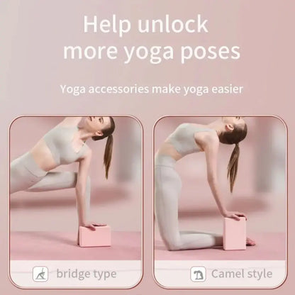 Bloques de yoga de apoyo, ligeros y resistentes a los olores. Imprescindibles para yoguis. Bloque de espuma EVA para principiantes, yoguis y pilates.