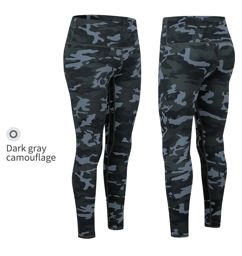 Women's Camouflage Yoga Pants High Waist Push Up Leggings Running Fitness Workout Pants Gym Legging