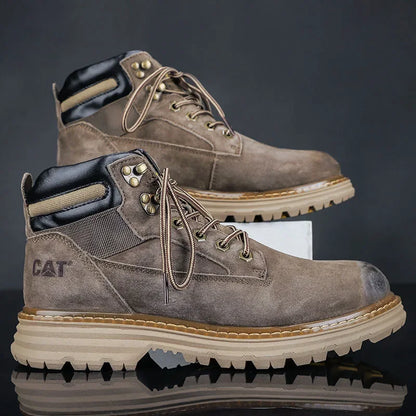 Botas de nieve para hombre, ideales para el invierno. Botas clásicas de caña alta para senderismo, con suela gruesa antideslizante y gran practicidad.