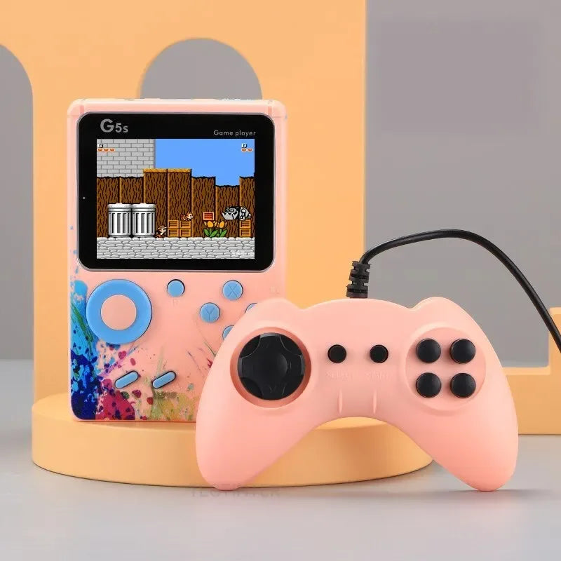 Nueva consola de videojuegos G5S de 2,4 pulgadas, miniconsola portátil retro con 500 juegos integrados, salida AV y compatible con 2 jugadores.