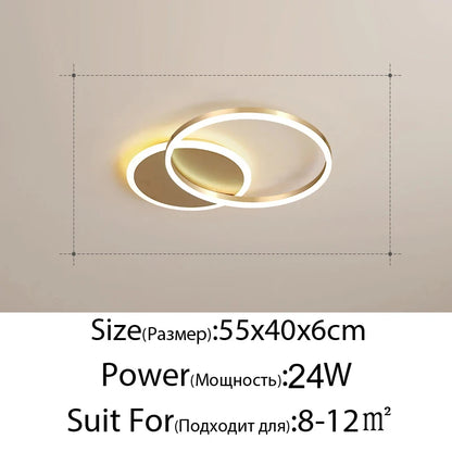 Lámparas de araña LED modernas, iluminación interior para sala de estar, estudio, dormitorio, lámparas de anillos redondos, lámparas de araña con lustre para vestíbulo, luminarias