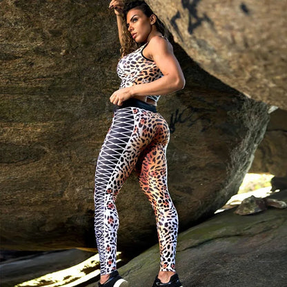 Pantalones de mujer con estampado 3D de rayas de leopardo, leggings deportivos push up para correr, pantalones ajustados, pantalones casuales para mujer, leggings de fitness para mujer