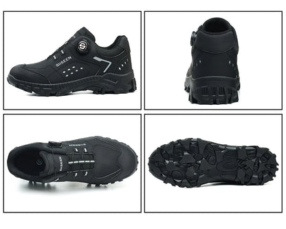 Botas de seguridad con puntera de acero para hombre - Calzado de trabajo resistente a perforaciones, antideslizante y duradero para la construcción y uso industrial en exteriores.