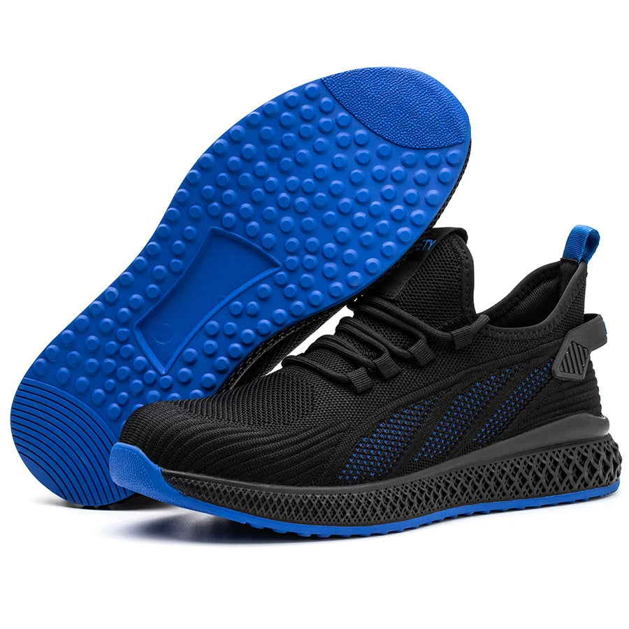 Zapatos de seguridad con puntera de acero para hombre y mujer, zapatillas de trabajo ligeras, zapatos de trabajo a prueba de perforaciones, botas de trabajo de seguridad unisex para la construcción.