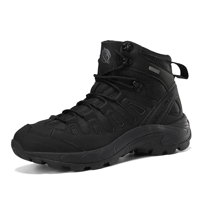 Botas tácticas impermeables de caña alta para hombre, ideales para senderismo, talla grande 47. Zapatillas deportivas para exteriores, botas de senderismo antideslizantes, botas de moto para hombre.