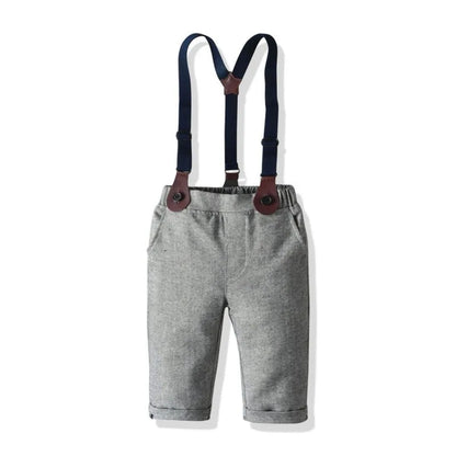 Conjunto de ropa para bebé niño, camisa con lazo, chaleco y pantalón, 3 piezas, traje de manga larga para fiesta de cumpleaños, ropa para bebé de 0 a 7 años
