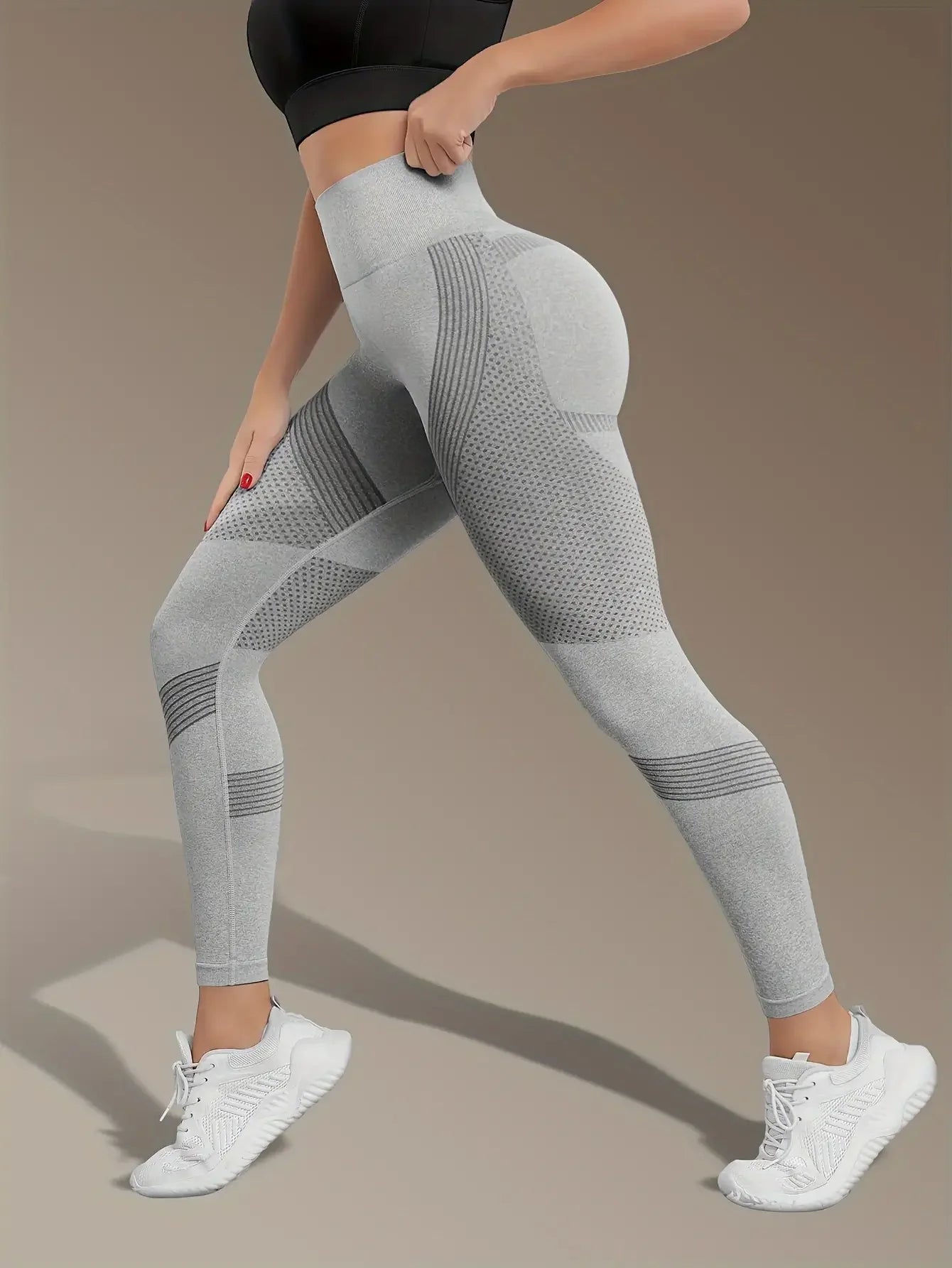 Women's High Waist Seamless Yoga Pants - Quick-Drying、Elastic Sports Pants，Suitable for fitness and training