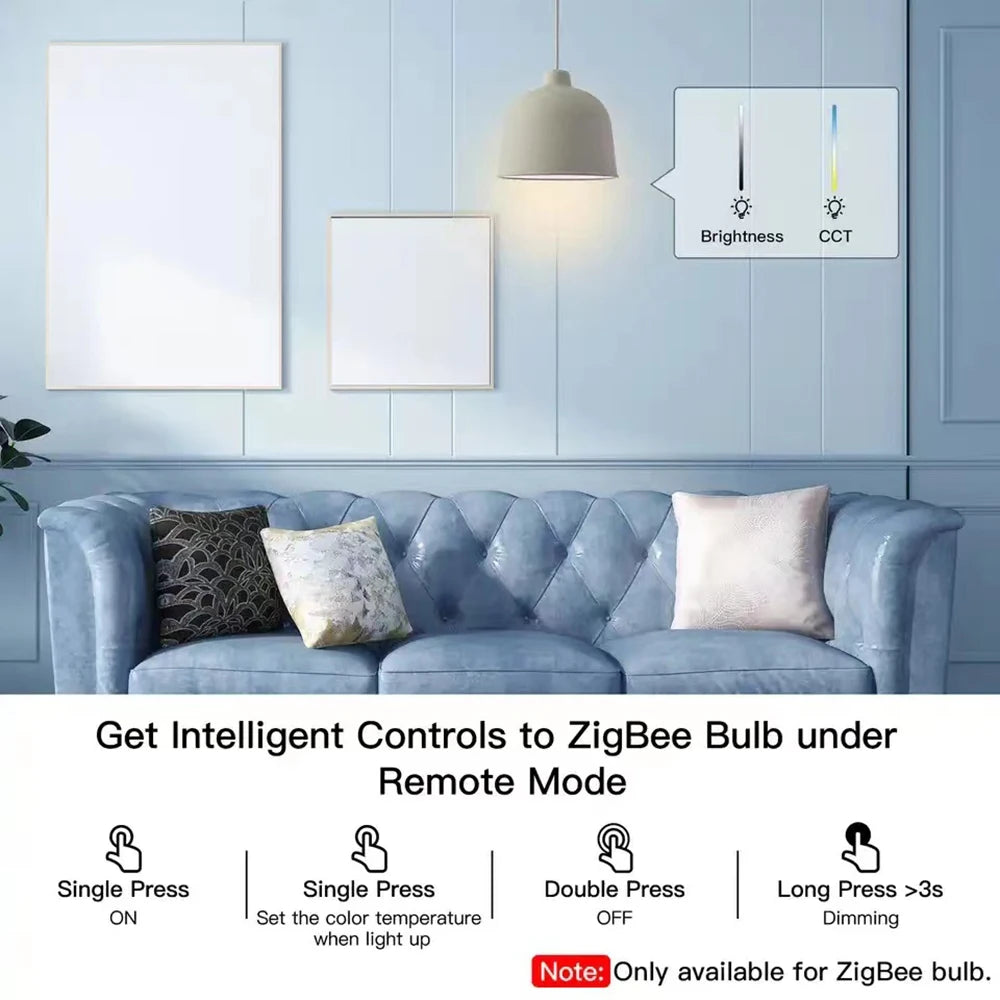 Interruptor de escena inteligente Tuya ZigBee (1 o 2 unidades), con conexión a batería, compatible con dispositivos Smart Life ZigBee.