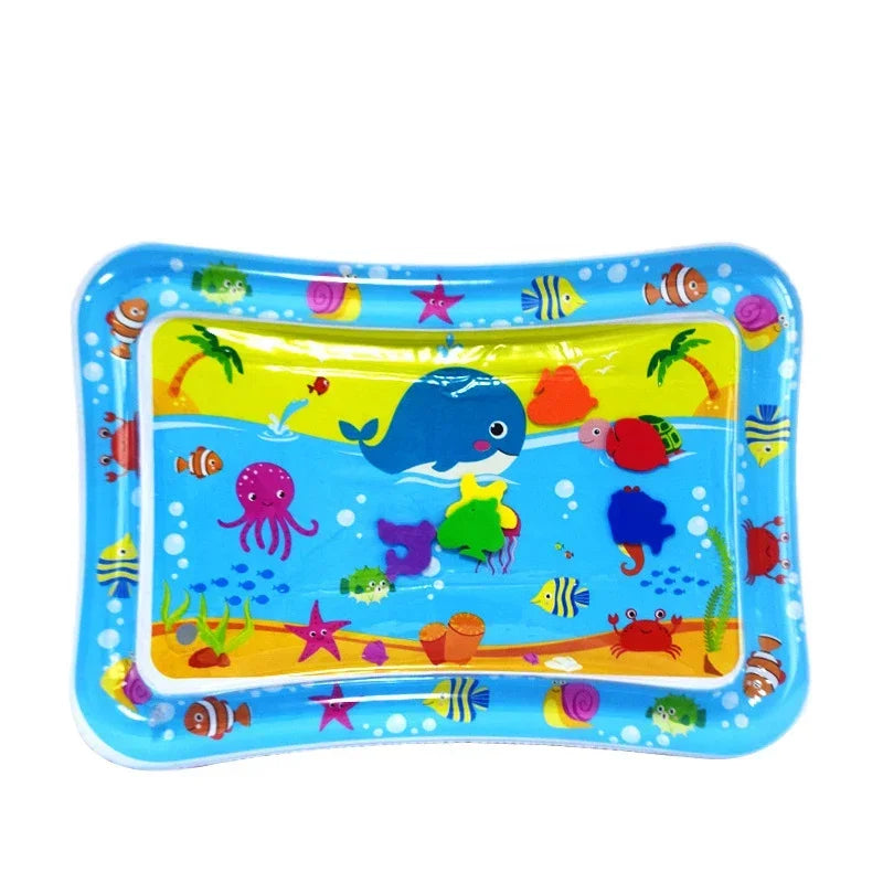 Colchoneta inflable para jugar boca abajo, colchoneta de juego premium para bebés, cojín de agua inflable, gimnasio interactivo para bebés, juguetes para el desarrollo sensorial.