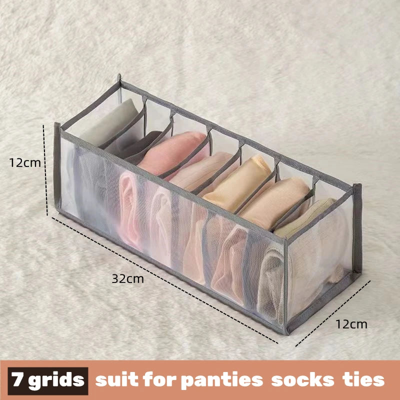 Organizador para ropa interior, calcetines, sujetadores, pantalones, bufandas, corbatas, caja de almacenamiento, organizador de ropa para vaqueros, divisores para cajones, organizador de ropa