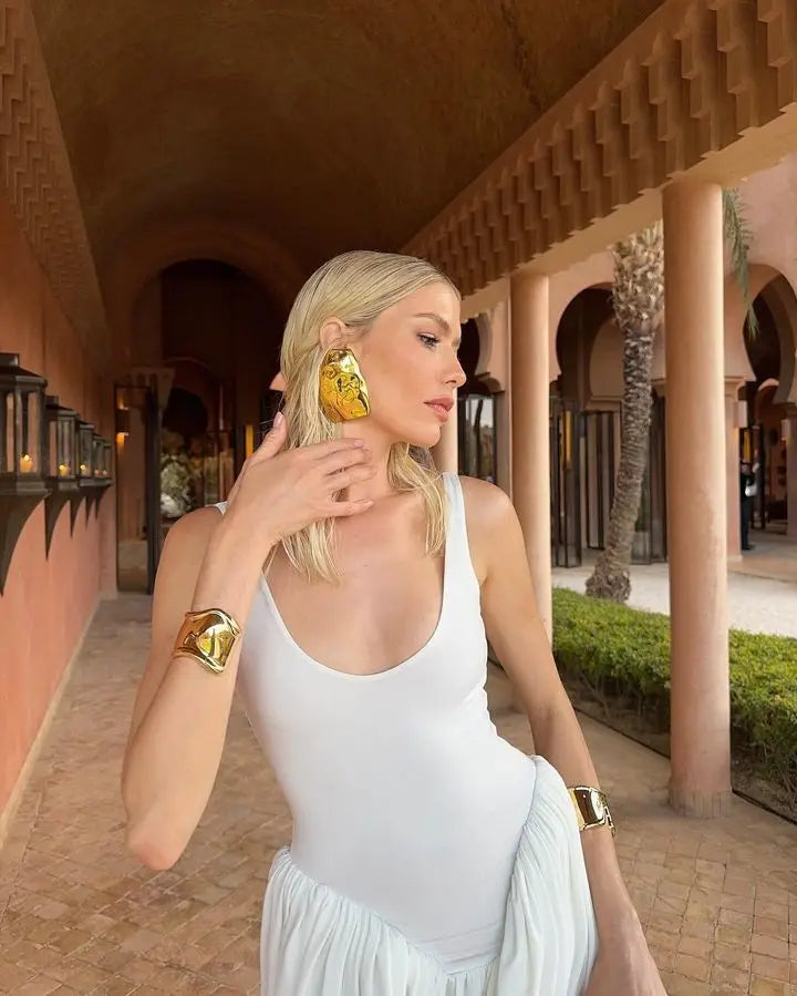 Vestido largo sexy con abertura alta JULISSA MO para mujer, negro, sin mangas, de talle alto, ideal para otoño, elegante y ajustado, perfecto para fiestas y discotecas (2024)