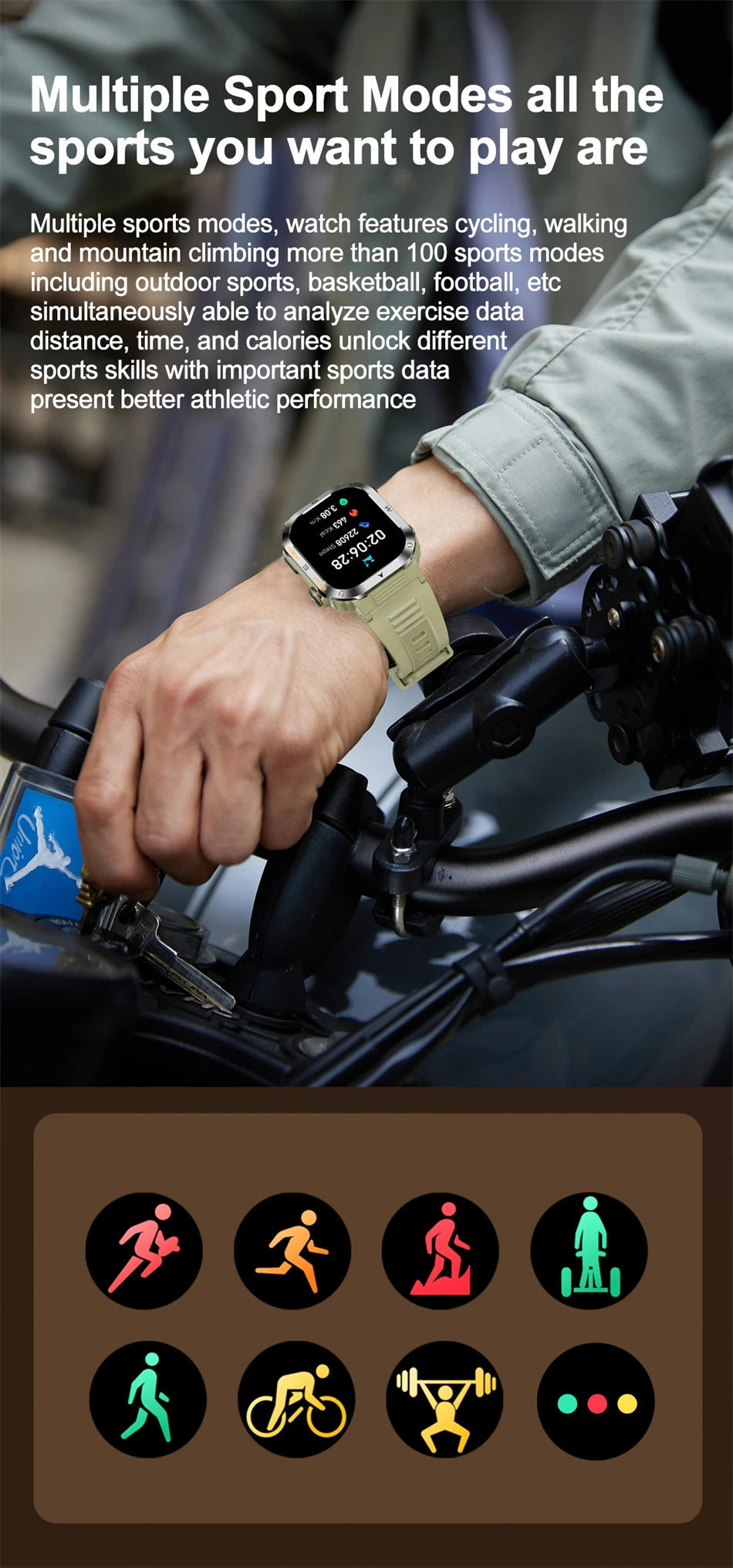 Reloj inteligente militar FOXBOX para hombre con GPS, resistente al agua, 2025, monitorización del sueño, deporte, fitness, IA, voz, llamadas Bluetooth.